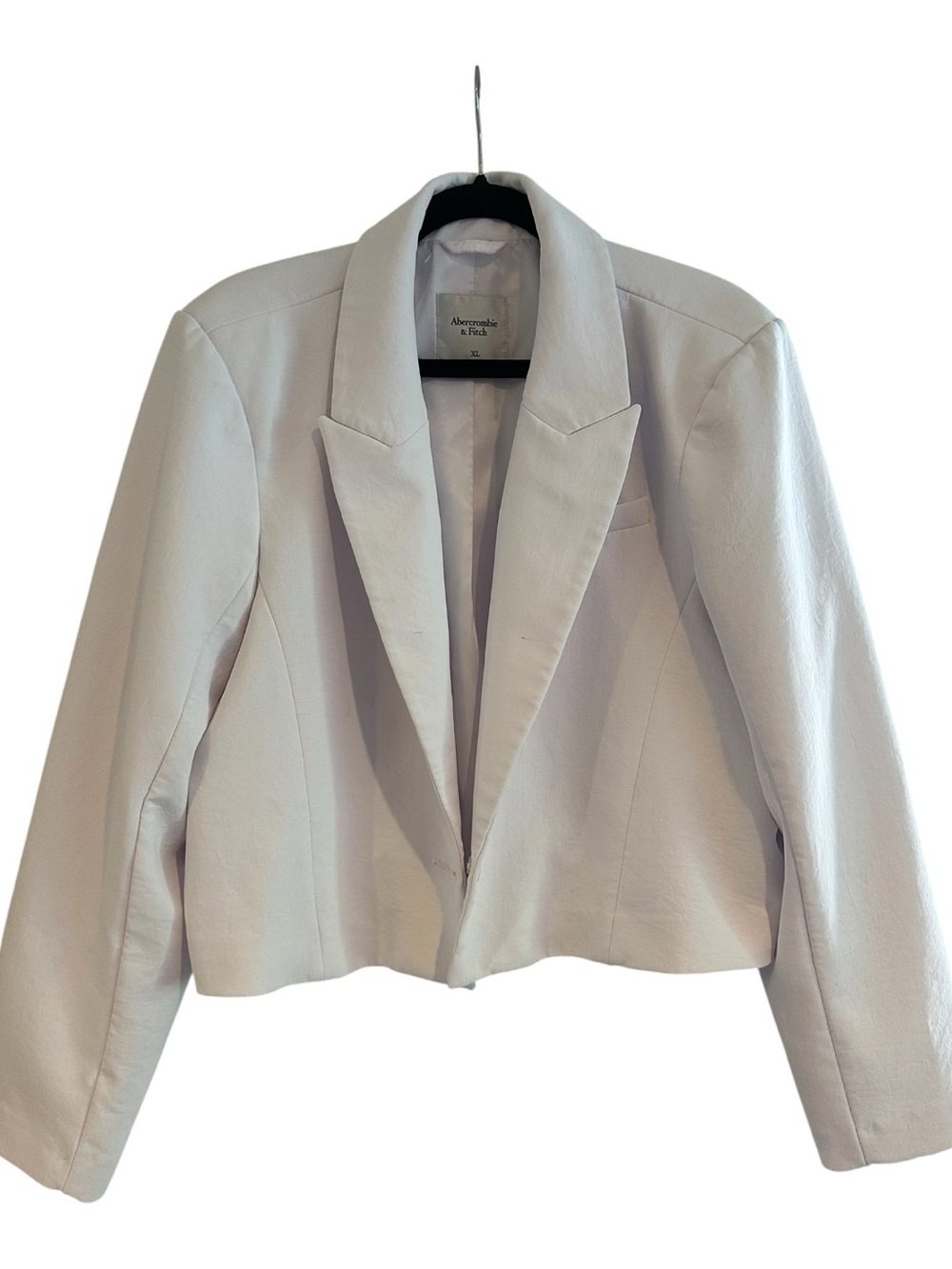 Abercrombie & Fitch Women's White Cropped Blazer Size XL